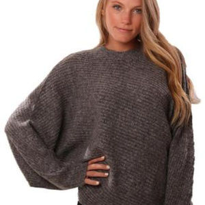RD Style Dolman Super Soft Sweater PINK Rainbow